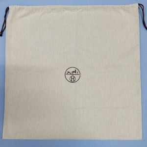 Hermes large drawstring dustbag 23 x 23 inch